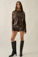 Faux Leather Moto Vest