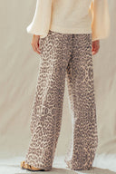 Leopard Print Wide Leg Pants