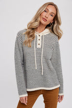 Load image into Gallery viewer, Henley Sweater with Hoodie
