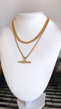 Load image into Gallery viewer, CHELSEA Gold and Crystal Bar Necklace
