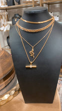 Load image into Gallery viewer, CHELSEA Gold and Crystal Bar Necklace
