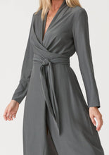 Load image into Gallery viewer, Long Sleeve High-Low Midi Wrap Dress
