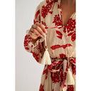 Red Floral Print Dress