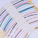 24K Gold Filled Freshwater Pearl Seed Multifaceted Gemstone Bead Bracelet