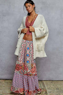 Chenille Open-Front Cardigan