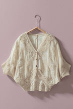 Load image into Gallery viewer, Floral Embroidered Lace Button Front Top
