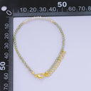 24K Gold Filled Freshwater Pearl Seed Multifaceted Gemstone Bead Bracelet