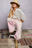 Scalloped Edges Embroidered Floral Shirt