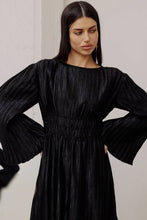 Load image into Gallery viewer, The Shayla Dress | Chic Plisse Mini Dress with Bell Sleeves
