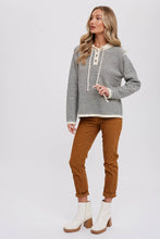 Load image into Gallery viewer, Henley Sweater with Hoodie
