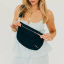 Suede Westlyn Woven Bum Bag