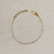 Load image into Gallery viewer, 18k Gold Filled 2mm CZ Tennis Bracelet
