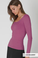 Scoop Neck Long Sleeve Top