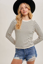 Load image into Gallery viewer, Striped Crew Neck Long Sleeve Sweater
