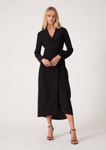 Load image into Gallery viewer, Long Sleeve High-Low Midi Wrap Dress
