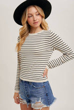 Load image into Gallery viewer, Striped Crew Neck Long Sleeve Sweater
