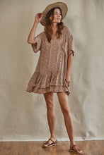 Load image into Gallery viewer, Woven Rayon Gauze Wide Neck Short Sleeve Dress
