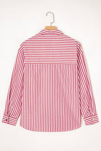 Load image into Gallery viewer, Red Stripe Loose Shirt
