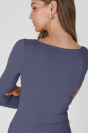 Scoop Neck Long Sleeve Top