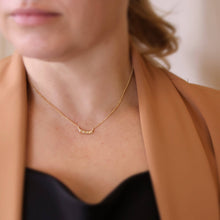 Load image into Gallery viewer, 18k Gold Filled Fresh Water Pearl Bar Necklace
