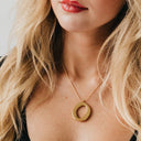 Camille Open Circle Statement Necklace - Waterproof