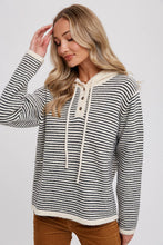 Load image into Gallery viewer, Henley Sweater with Hoodie
