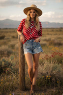 Oversized Red Polka Dot Sweater