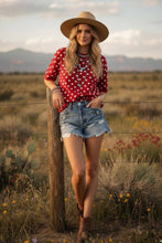 Load image into Gallery viewer, Oversized Red Polka Dot Sweater
