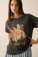 Vintage Spirit Flower Graphic Tee