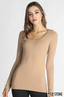 Scoop Neck Long Sleeve Top