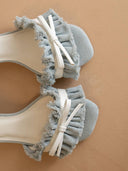 From Oasis Society  shoes low heeled sandal denim slip on shop women’s fond du lac boutique 