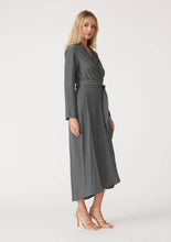 Load image into Gallery viewer, Long Sleeve High-Low Midi Wrap Dress
