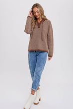 Load image into Gallery viewer, Henley Sweater with Hoodie
