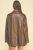 Oversized Faux Leather Jacket
