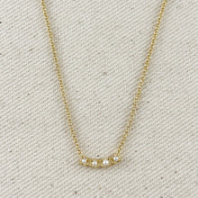 Load image into Gallery viewer, 18k Gold Filled Fresh Water Pearl Bar Necklace
