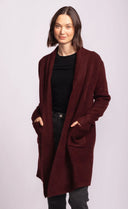 Long sleeve cardigan knit Aubergine shop fond du lac women’s boutique