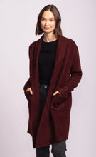 Load image into Gallery viewer, Long sleeve cardigan knit Aubergine shop fond du lac women’s boutique
