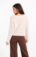 Brushed Stripe Boatneck Top
