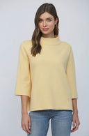 Yellow mock neck sweater boxy shop fond du lac women’s boutique 