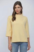 Load image into Gallery viewer, Yellow mock neck sweater boxy shop fond du lac women’s boutique 
