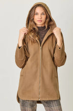 Load image into Gallery viewer, Hi-lo hem zipper closure hi-lo hem coat shop fond du lac women’s boutique
