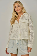 Crochet Lace Hoodie Jacket