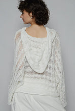 Load image into Gallery viewer, V-neck long sleeve hoodie with tie shop fond du lac boutique 

