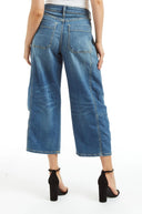 High Rise Cropped Barrel Jeans