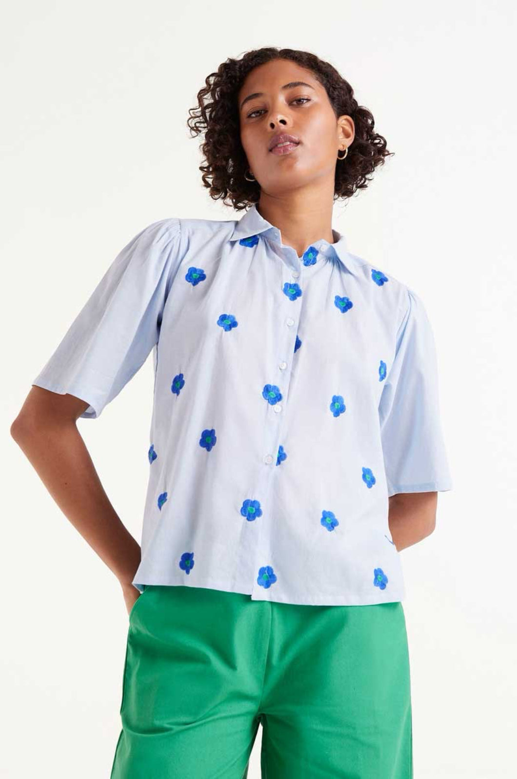 Embroidered Floral Blouse