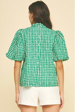 Load image into Gallery viewer, Green Polka Dot Blouse
