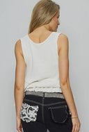 V-neck ivory ruffle babydoll tank shop fond du lac women’s boutique 