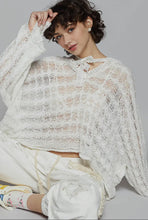 Load image into Gallery viewer, Long sleeve v-neck hoodie cropped sweater shop fond du lac boutique 
