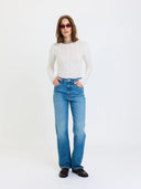 Straight leg light wash high rise denim jeans shop fond du lac women’s clothing store 