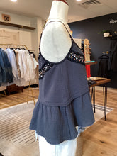 Load image into Gallery viewer, Gauze Charcoal Tank

